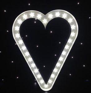 6ft Illuminated love heart