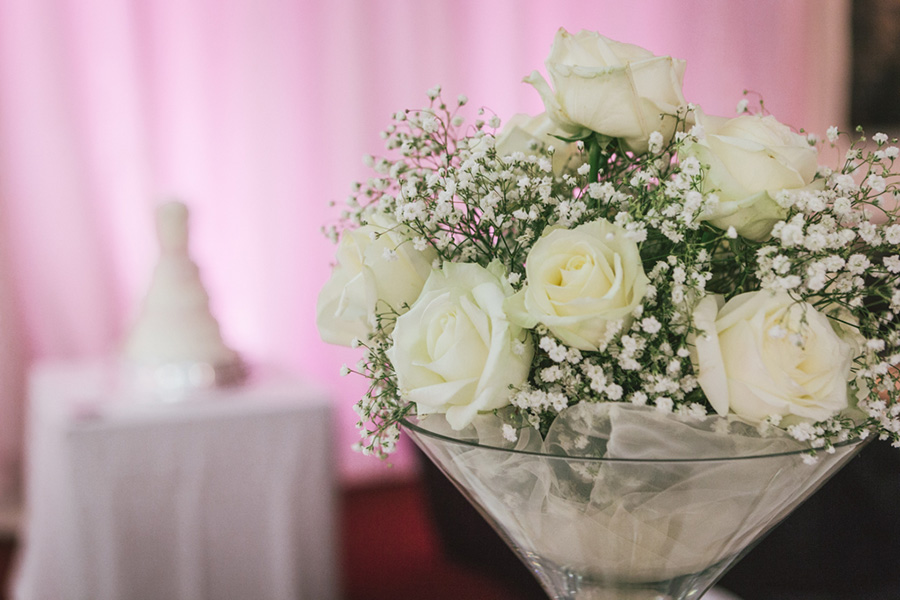 Martini Glass Flower Arrangement Keith Woods Wedding & Events