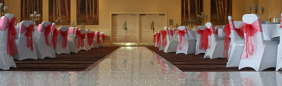 WHITE STARLIT WEDDING FLOOR & AISLE