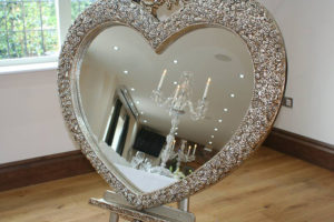 Large Ornate Love Heart Mirror